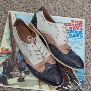 Mona Flying Women's Dance Shoes multicolored color blocked Oxfords EU 41